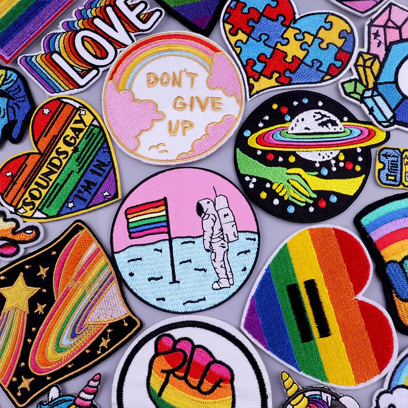 ЛГБТ флаг ткань для геев яркость Декоративные Значки фототкань - купить по