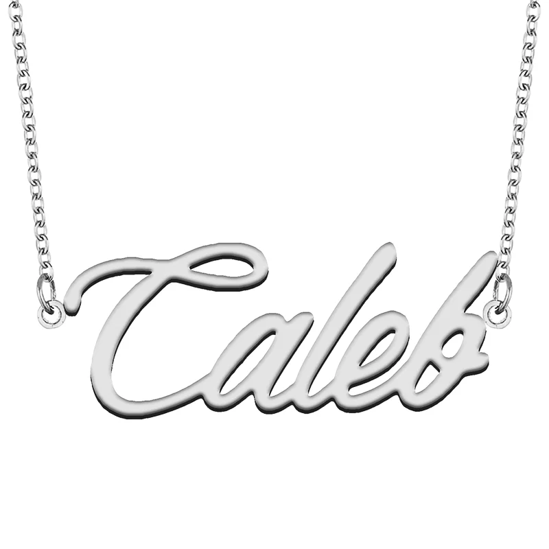 Caleb Custom Name Necklace Customized Pendant Choker Personalized Jewelry Gift for Women Girls Friend Christmas Present