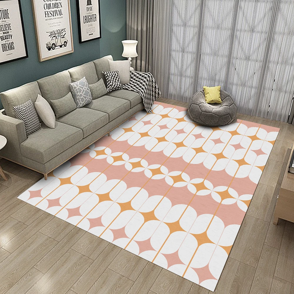 

Modern Area Rugs Geometric Pattern Pink Carpet Nordic Simple Living Room Coffee Table Rug Tapestry Room 2020 Bedroom Mat Floor