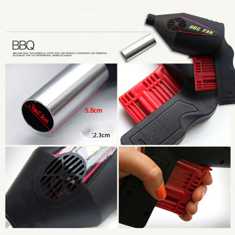Portable Handheld Barbecue Fan Air Blower BBQ Picnic Outdoor Camping Cooking Manual Combustion Tool | Дом и сад