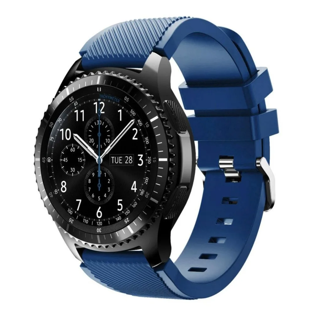Силиконовый браслет Gear S3 Frontier для Samsung Galaxy Watch 46 мм/42 мм/active 2 S2 42 20/22 мм Huawei GT