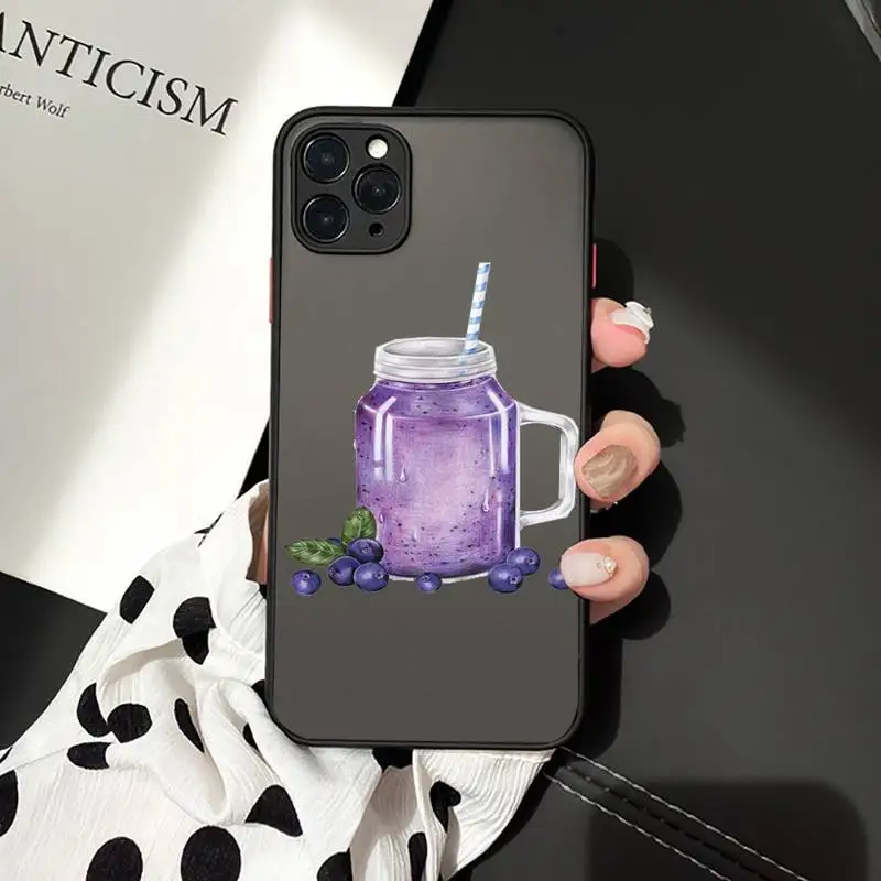 

Lemon refreshing drink red wine Phone Cases matte transparent For iphone 7 8 11 12 plus mini x xs xr pro max cover