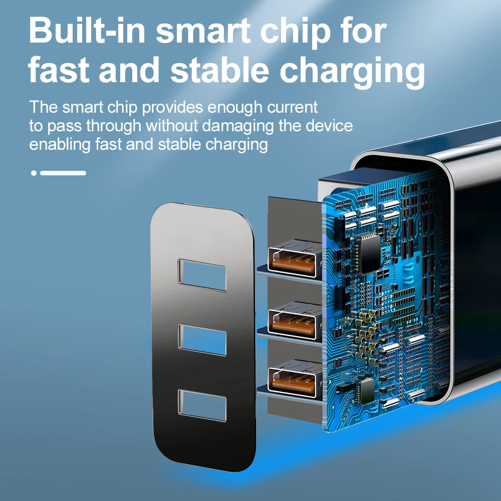 27 Вт 3 порта usb зарядное устройство для iPhone 11 xs max Quick Charge 0 настенное портативное