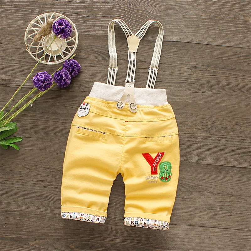 Детский летний комбинезон для мальчиков повседневные укороченные штаны с