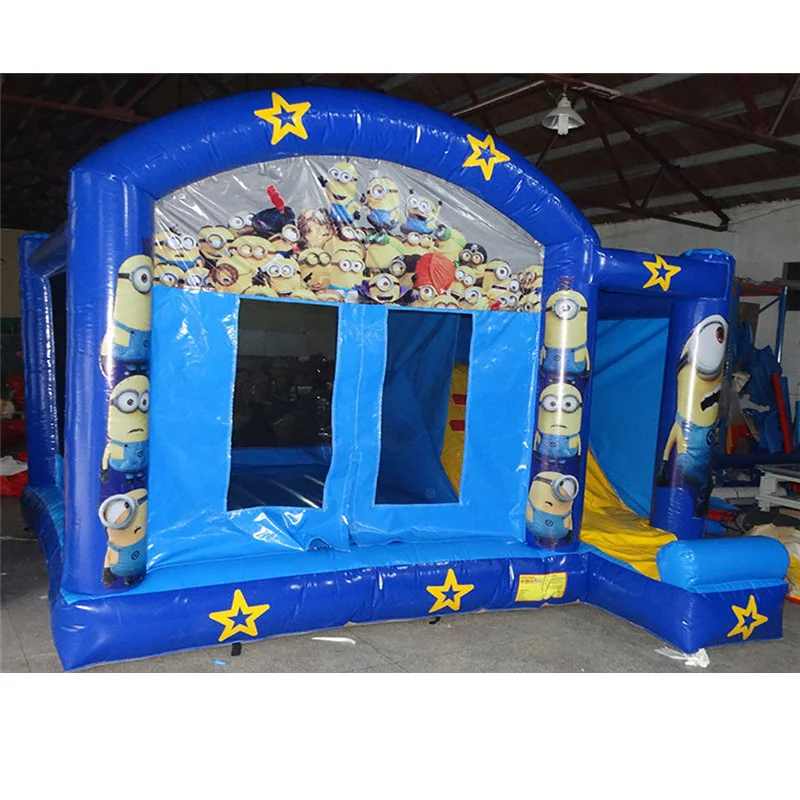 

Новый стиль, надувной замок с надувным домом и горкой