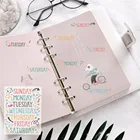 5 листовупаковка, самоклеящиеся наклейки с понедельника по воскресенье