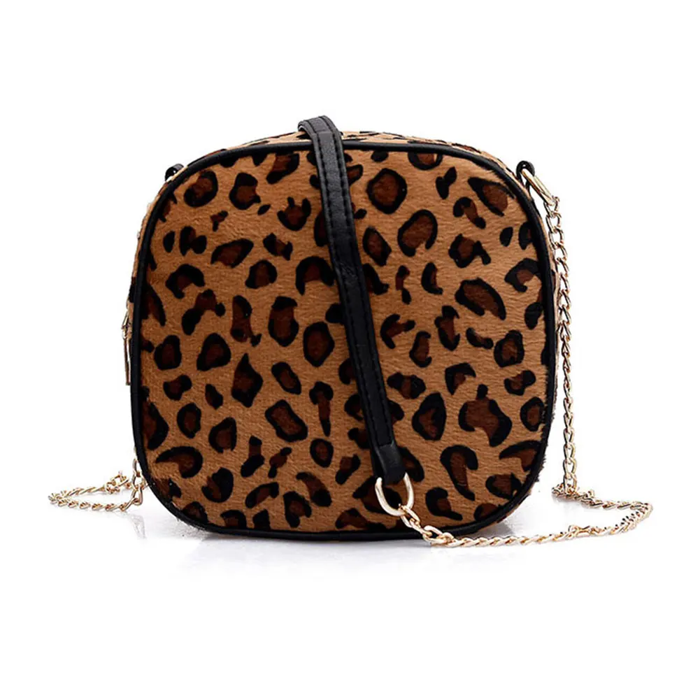 

Hot Selling Women Shoulder Crossbody Bag Chain Leopard Print Simple for Mobile Phone Keys Money
