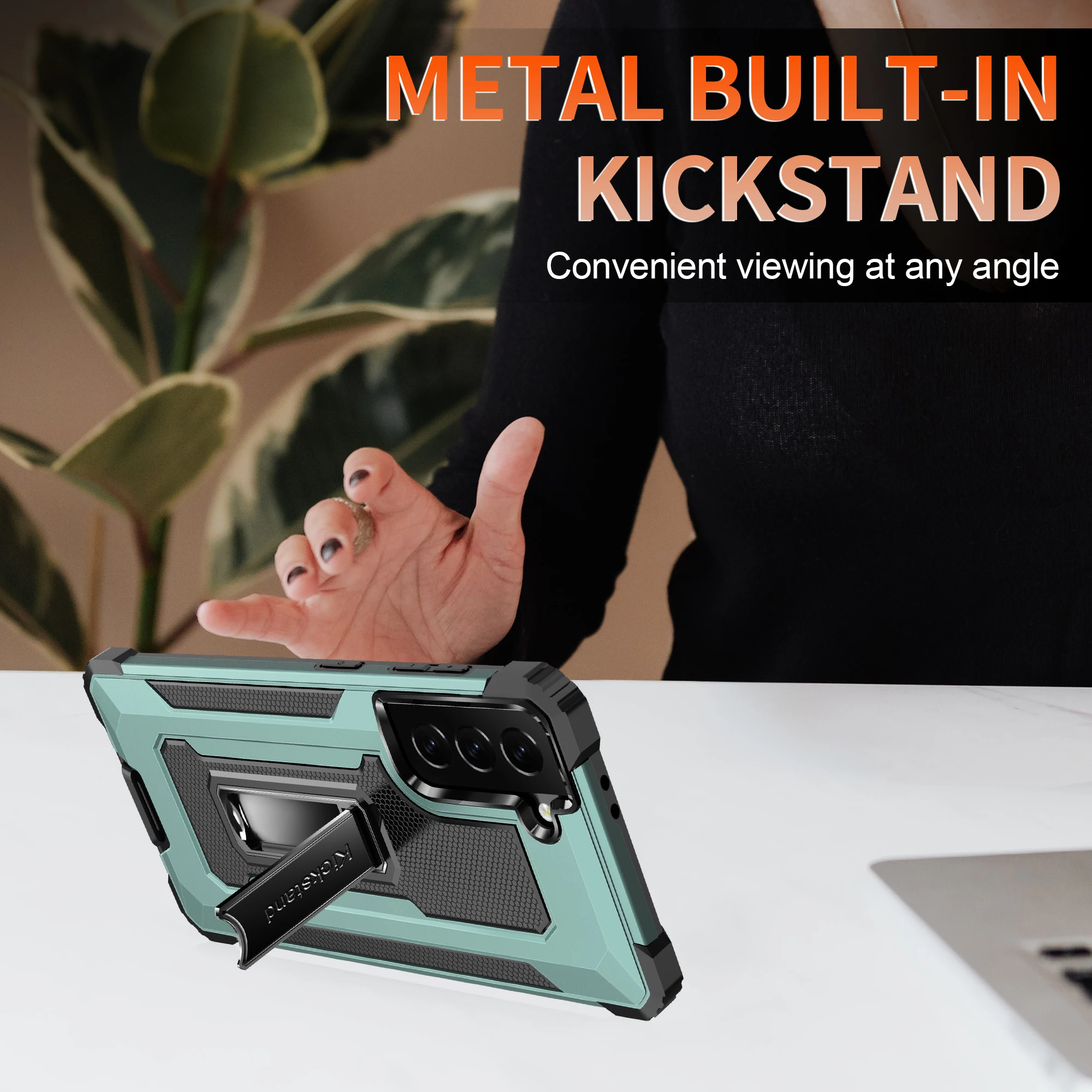 

KISSCASE Armor Phone Case For Samsung A71 A50 S9 A51 A70 Note20 Ultra S20 S20 FE S9 Plus A21S S10 Kickstand Shockproof Coque