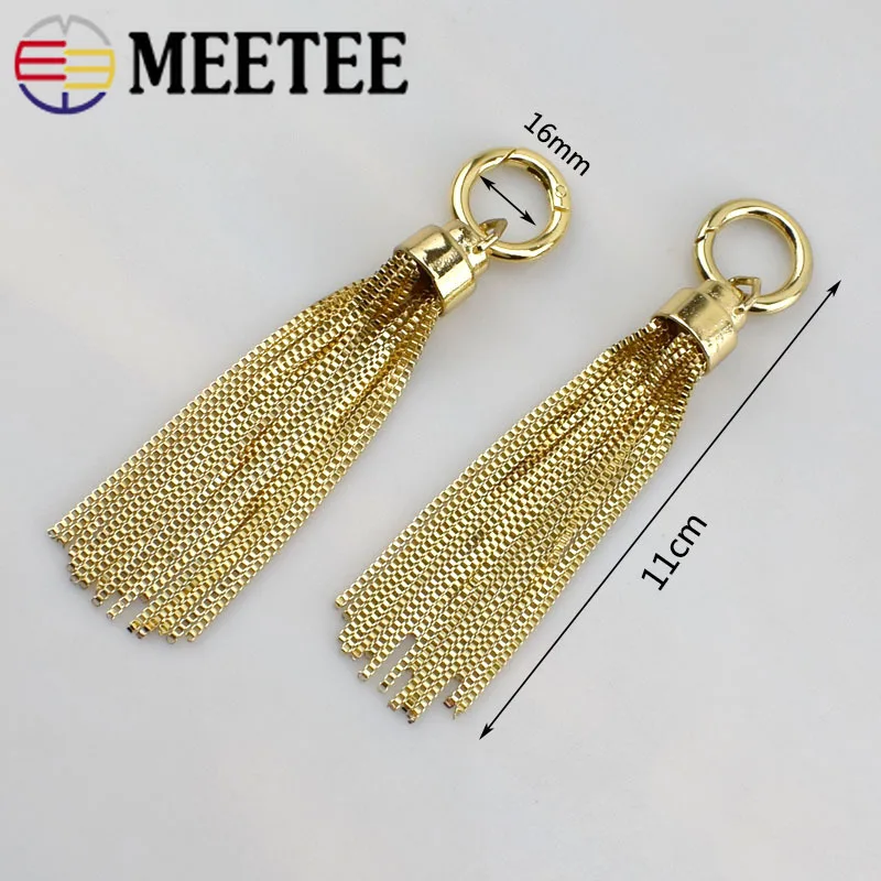 2pc Meetee Bag Hardware Accessories Metal O Spring Ring Tassel Buckles Jewelry Pendant Hang Decor DIY AP2405 | Дом и сад