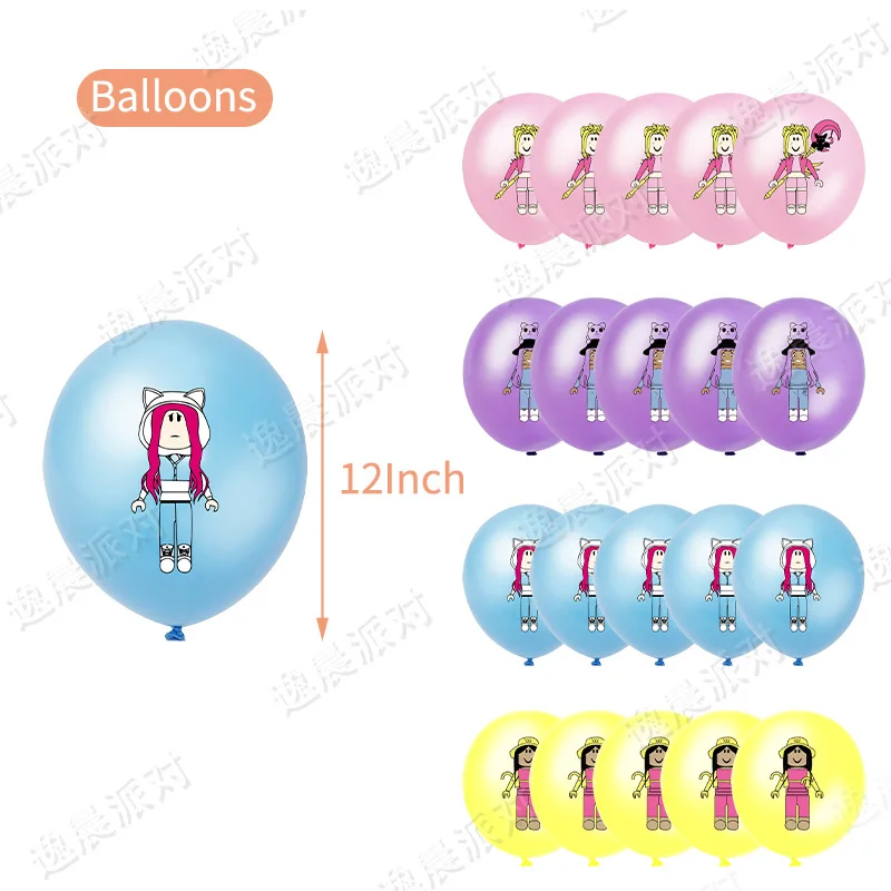1 Набор розовых блоков роботов розыгрыш тема девушка день рождения фотография