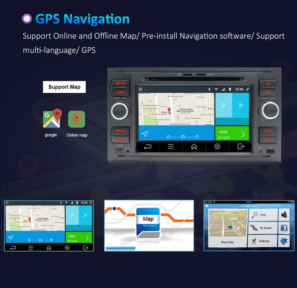 Octa core Android 9,0 автомобиль DVD 2 Din автомобильный стерео для Ford Mondeo C-max focus galaxy S max fusion ranger мультимедиа Autoaudio