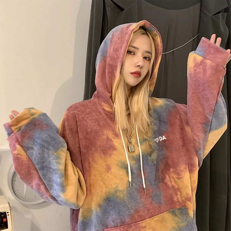 Женская толстовка с капюшоном Повседневная Толстовка в стиле Харадзюку большие