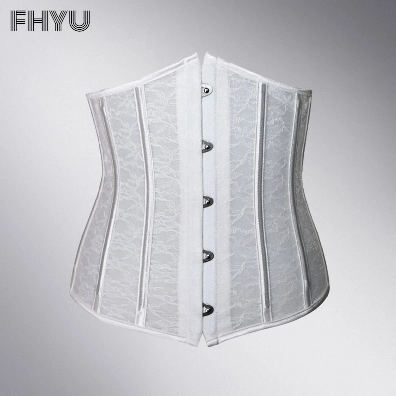 

FHYU Sexy Palace Corset Lace Up Women Tight Female Corset Top Gothic Clothes Modeling Strap Slimming Waist Belt Lace Bustiers