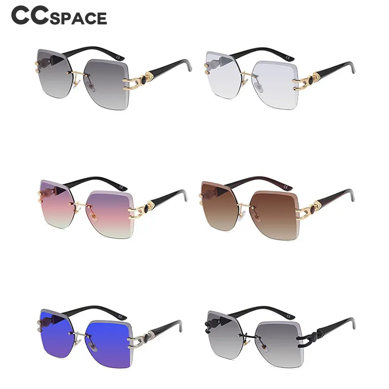 49089 бескаркасные квадратные роскошные солнцезащитные очки для мужчин и женщин