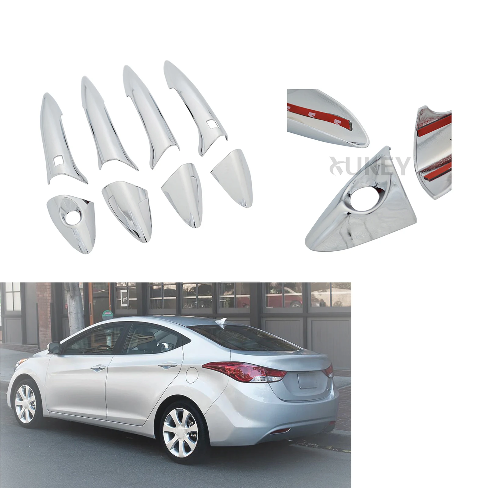Для Hyundai Elantra Avante 2011-2015 хромированные дверные ручки накладка отделка аксессуары