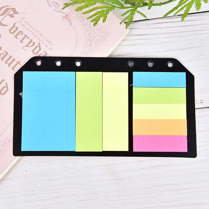 

Sticky Notes Planner Schedule 6 Holes Binder Dairy Memo Divider Sticker Gifts