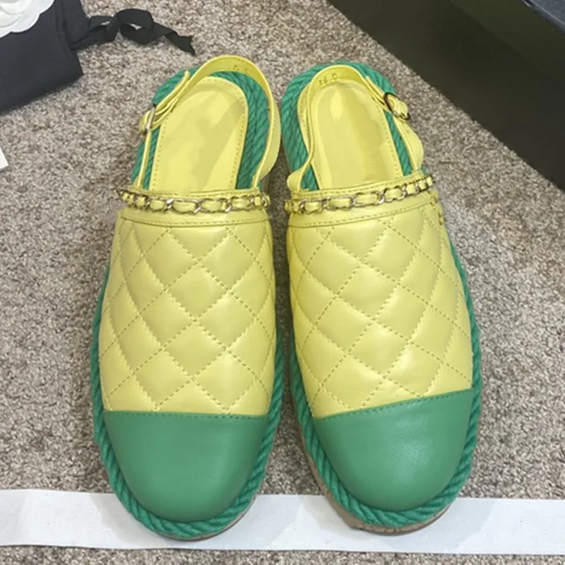 

Ollymurs Camouflage Woman Shoes Chain Sandals Buckle Strap Flats Ladies Shoes Summer Full Head Sandals Fashion Elegant Shoes