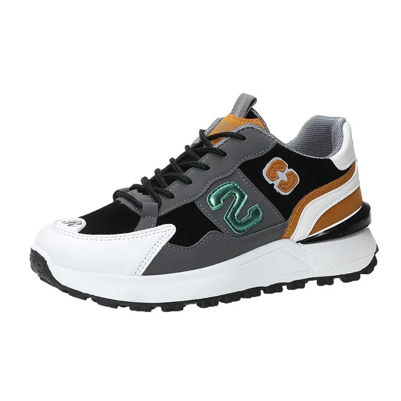 

Female 2021 Spring New Color Matching Old Shoes Lace-up Platform Platform Sneakers Comfortable Casual Women's Shoes
