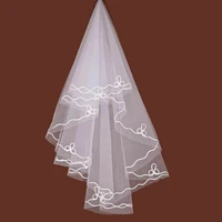 latest looking of new arrival bridal veil 1 5 meters crescent wedding dress veil white
