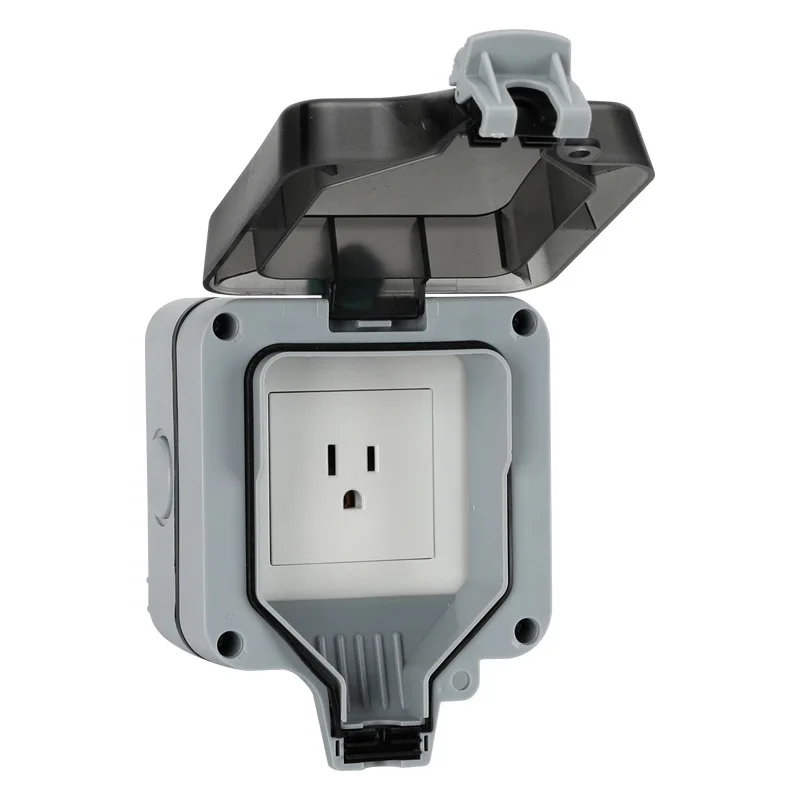 

Outdoor Waterproof Socket IP66 US Standard Switch 15A Rainproof Charging Strip Industrial Strip