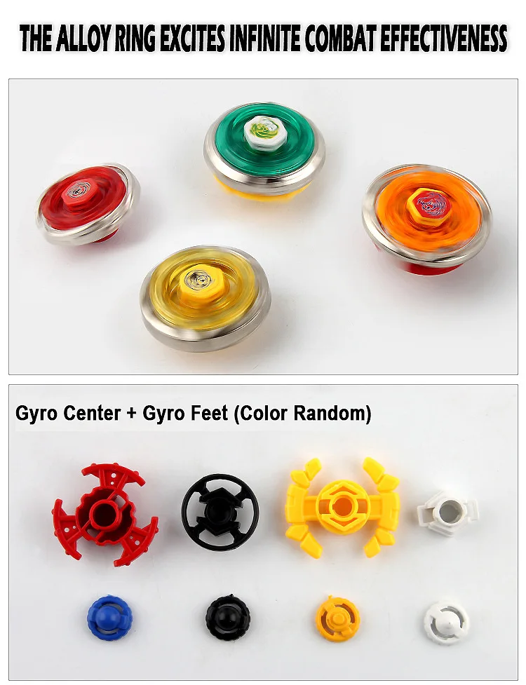 

4D Beyblade Set Fusion Top Metal Rapidity Masters Launcher Grip Kids Toys Gift Gyro Set Meta Fusion Kinetic