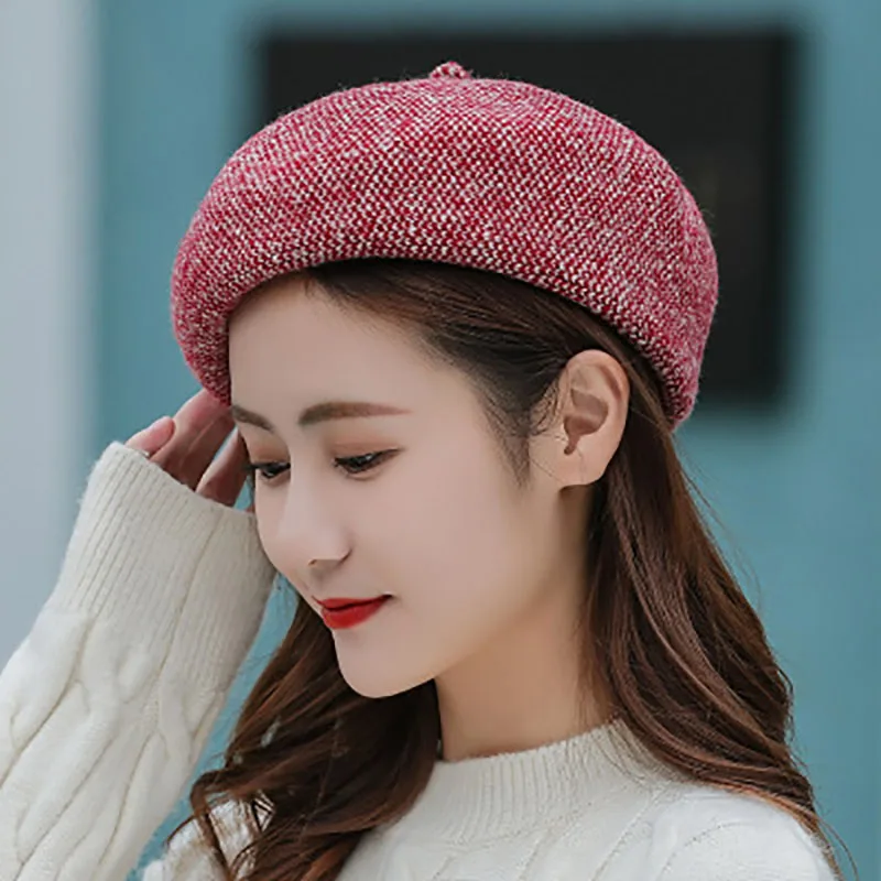 Новинка 2019 шапка в виде тыквы монохромный берет модная для художника простая