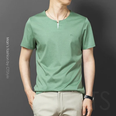 

Men's casual short-sleeved t-shirt wild clothes tide 7955