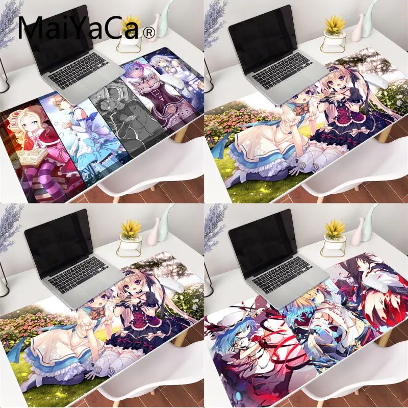 

Резиновый коврик для мыши MaiYaCa Rezero в японском стиле аниме, игровой коврик для мыши XXL, коврик для ноутбука, Настольный коврик для ПК, геймерск...