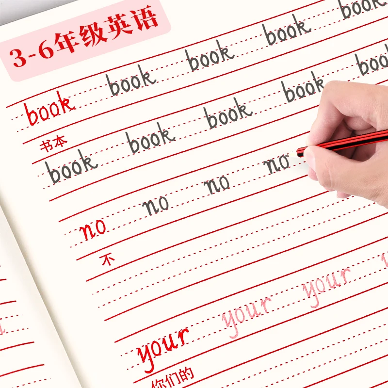 

English Calligraphy Copybook For Children Exercises Practice Book Libros Office Supplise Writing Copybook Synchronized Grades3-6