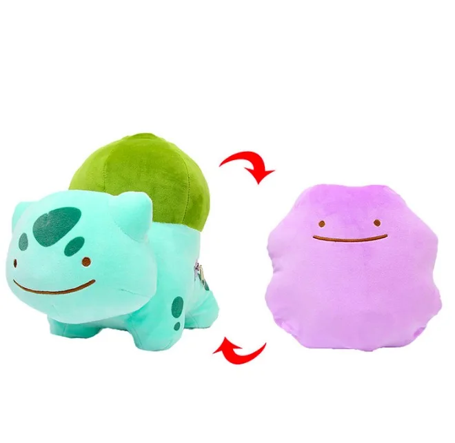 Bulbasaur 25 см аниме карманное животное Ditto Подушка передачи Пикачу чармандер Сквиртл Бульбазавр Мягкие плюшевые куклы игрушка подарок SA1666 - Цвет: Bulbasaur
