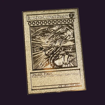 YU GI OH Золотая карта металлическая карта местный японский Золотой глаз белый дракон VOL издание Коллекционная карта детская игрушка подарок - Цвет: QYJJL-Y