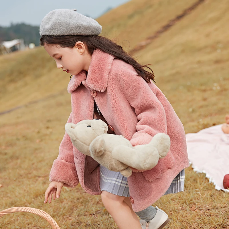 Пальто для девочек осень и весна Высококачественная супермягкая флисовая куртка