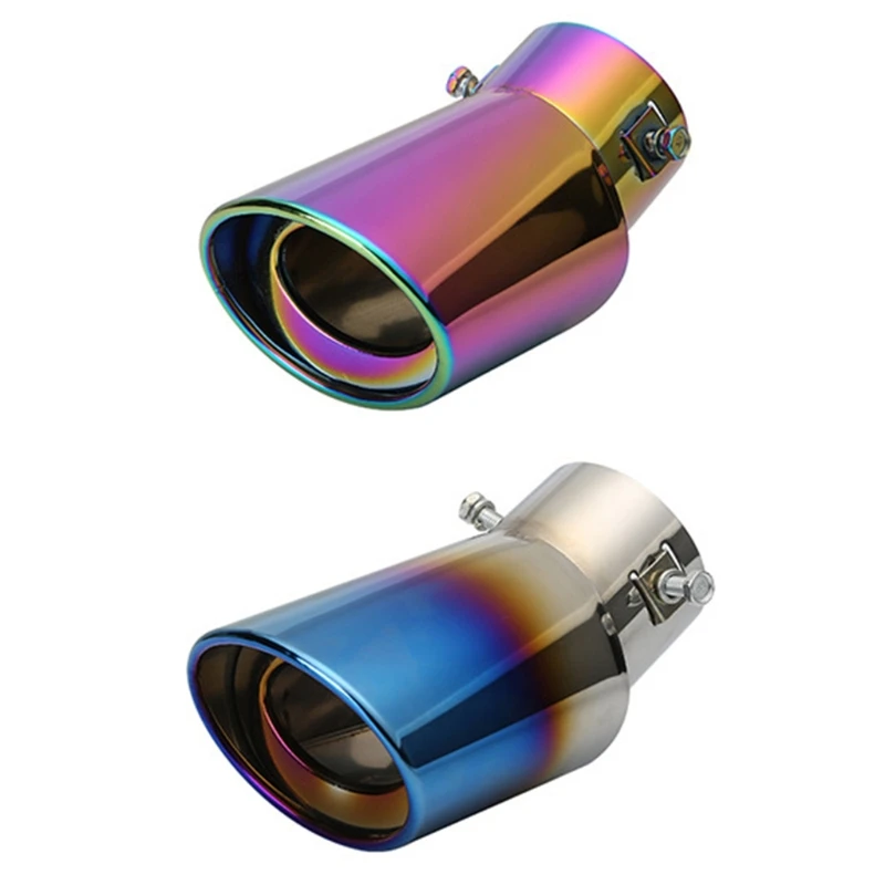 

Universal Cars Rear Round Exhaust Pipe Tail Muffler Stainless Steel Automobile Muffler Tips Replacements Car Accessories