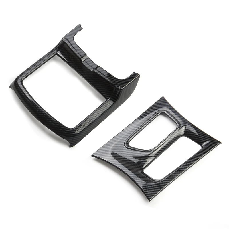 

Car Carbon Fiber Cup Holder Cover Trim for Dodge Charger 2015-2020 Accessories Center Console Gear Shift Trim Panel