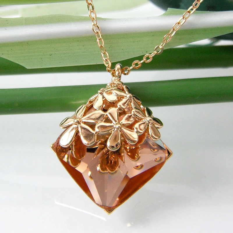 Ожерелье с подвеской в виде листьев Navachi SMT6343|f pendant|necklace crystal pendantcrystal |