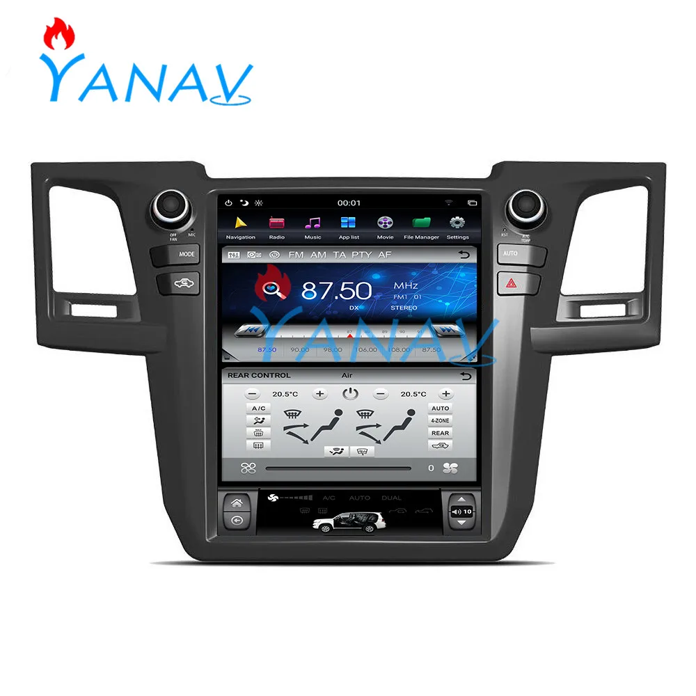 

Android Tesla Style vertical Car GPS Map Navigation for-TOYOTA Fortuner 2015+ auto stereo Head Unit Multimedia Player carplay