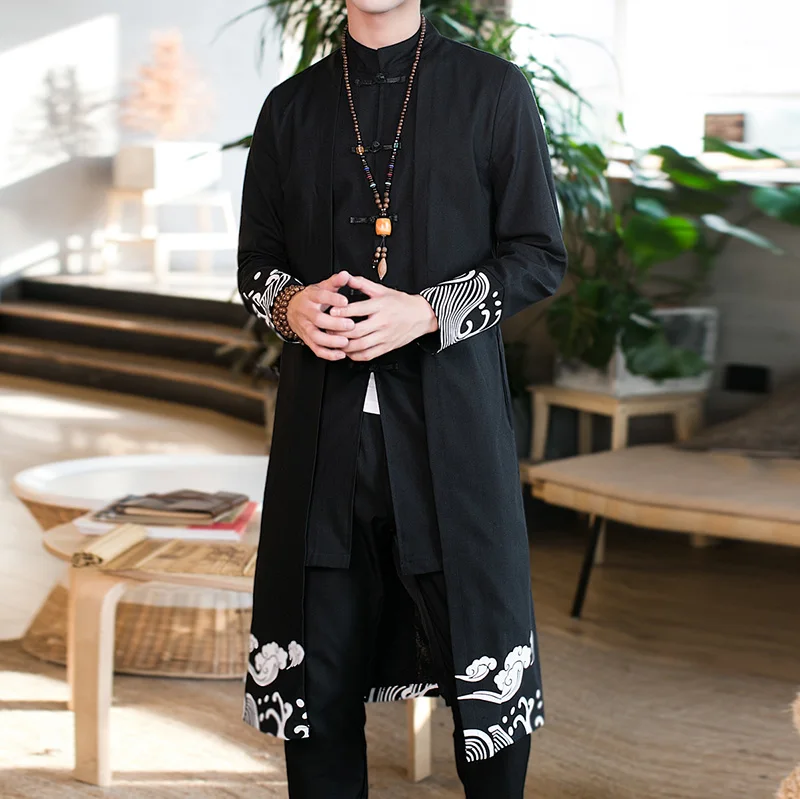 Черный Хлопковый тренч мужская длинная модная зимняя куртка парка Hiver Homme Kurtka Zimowa