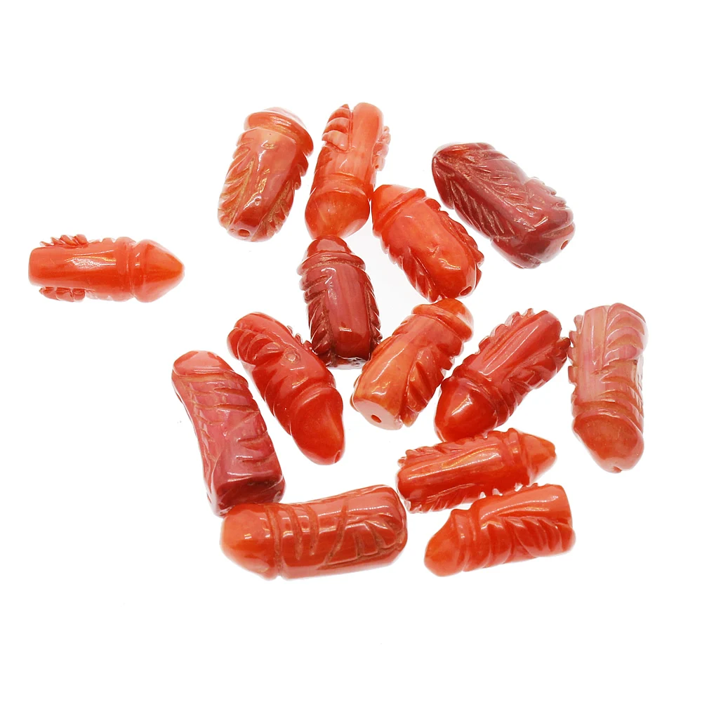 Красная Коралловая Подвеска из натурального морского бамбука резной коралл в