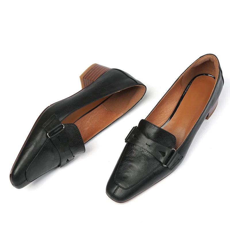 

Women's genuine leather low heel slip-on flats loafers leisure soft comfortable moccasin casual high quality daily shoes women