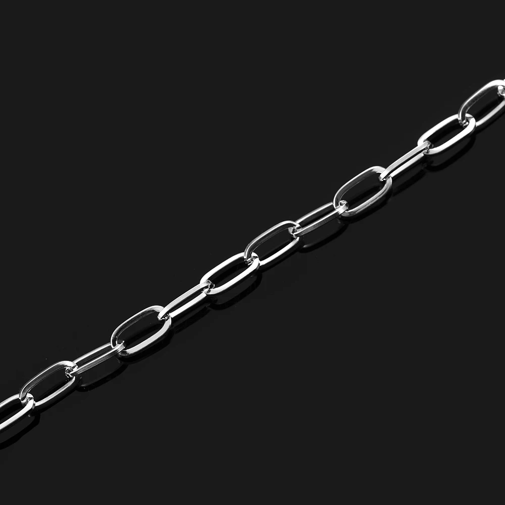 Модные Мужские Простые браслеты-цепочки из нержавеющей стали для женщин унисекс