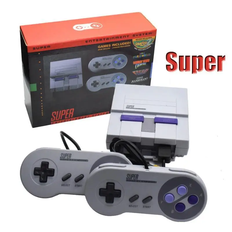 Прямая поставка HD выход ретро классическая игровая консоль Super NES со встроенными