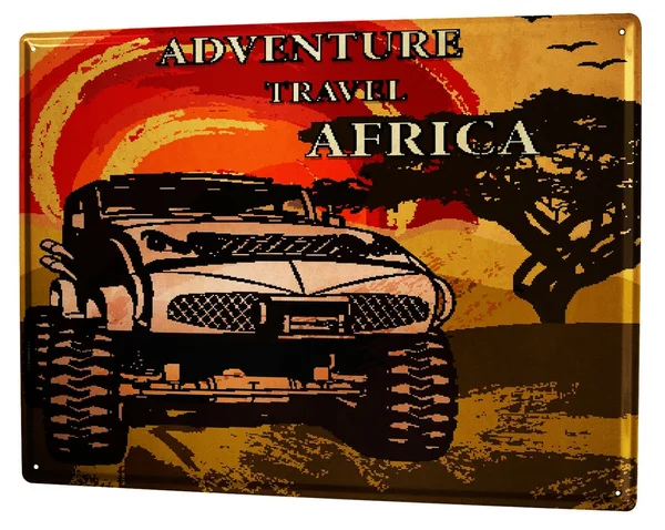 

Tin Sign Adventure Travel Africa Poster Metal Plate Home Bar Bistro Hotel Coffee Shop Wall Decoration Retro Metal Sign 12*8 Inch