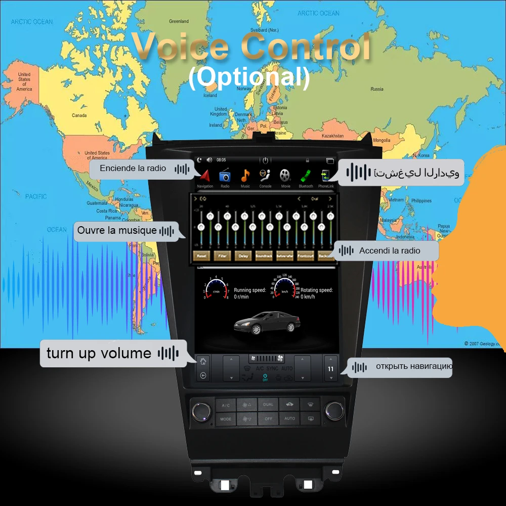 Android 9 0 аудио вертикальный экран Тесла стиль Автомобильный GPS-навигатор для HONDA