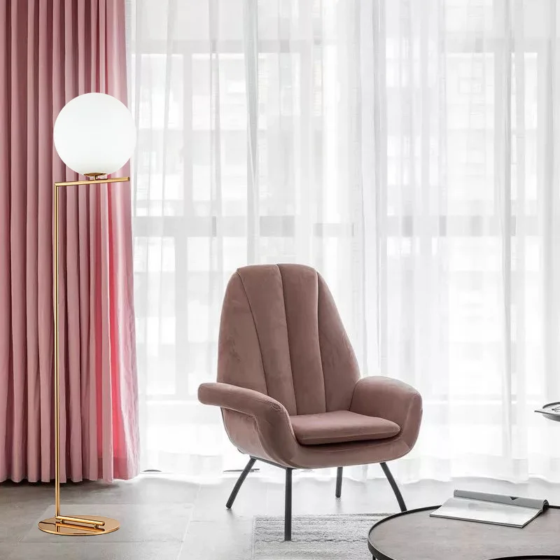 Латунная Напольная Лампа для гостиной спальни студии simpl круглый стеклянный шар