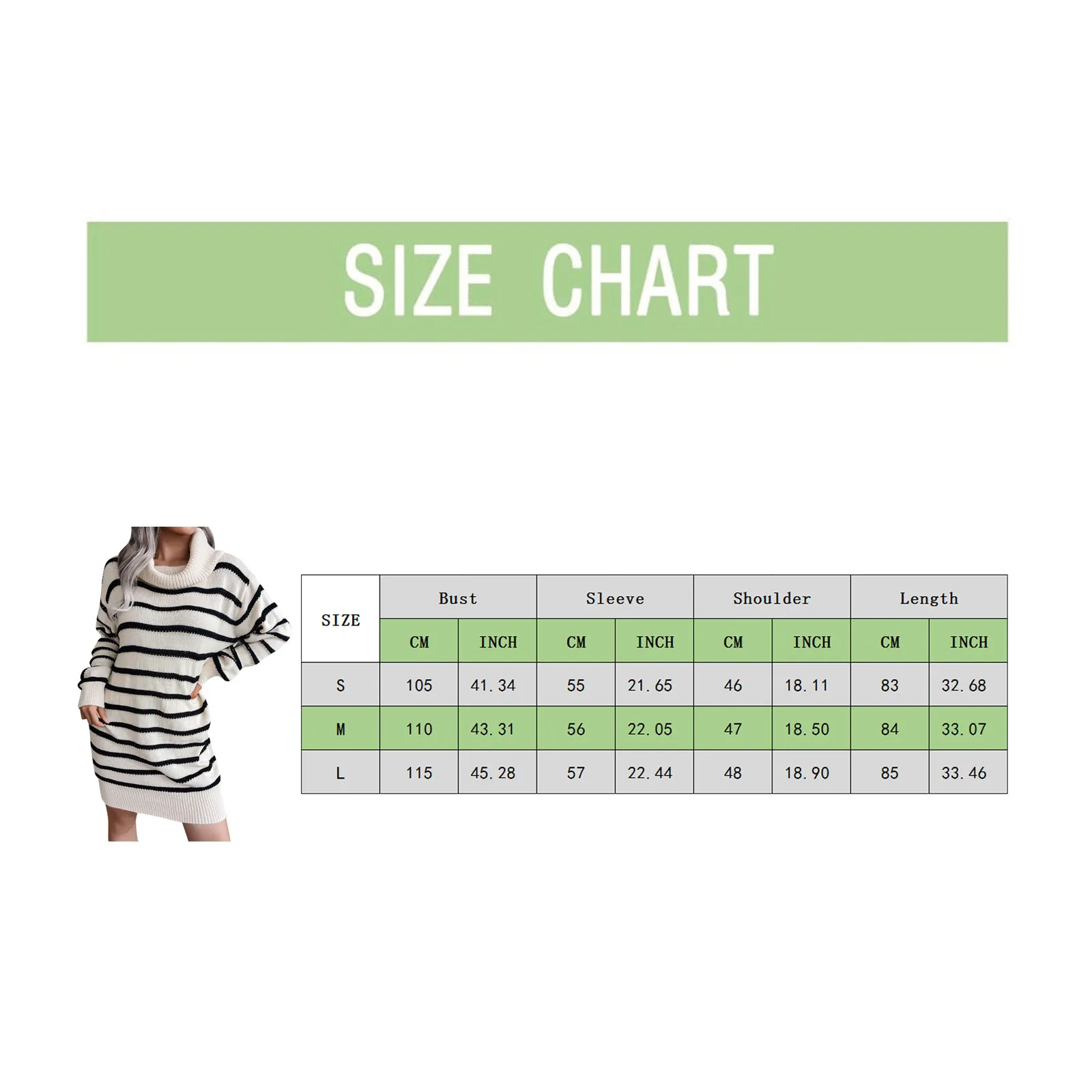 Водолазка в полоску с длинным рукавом Свободный вязаный пуловер теплый длинный