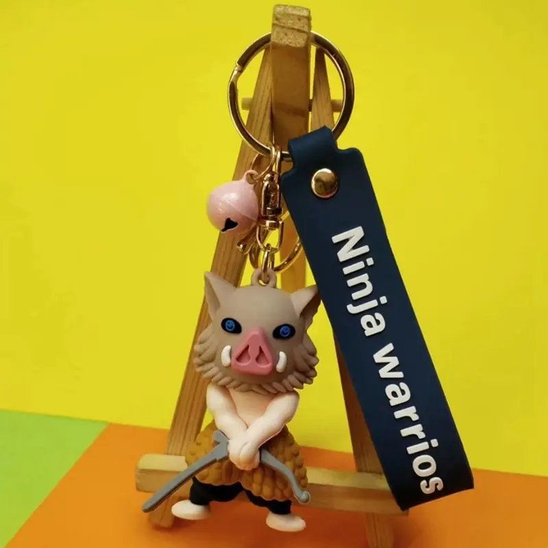 

New Demon Blade Keychain Anime Demon Slayer Keychain Cute Cartoon Character Pendant Keyring Silicone Key Chain For Children