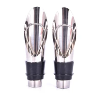 2pcs stainless steel wine wine pourer vacuum red wine cap sealer fresh keeper bar tools bottle cover kitchen accessories