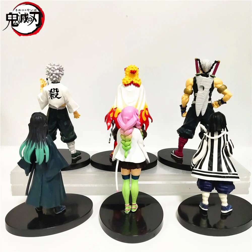 9 шт./компл. фигурки аниме рассекающие демонов Rengoku Tengen Muichirou Mitsuri Iguro Obanai Sanemi Himejima