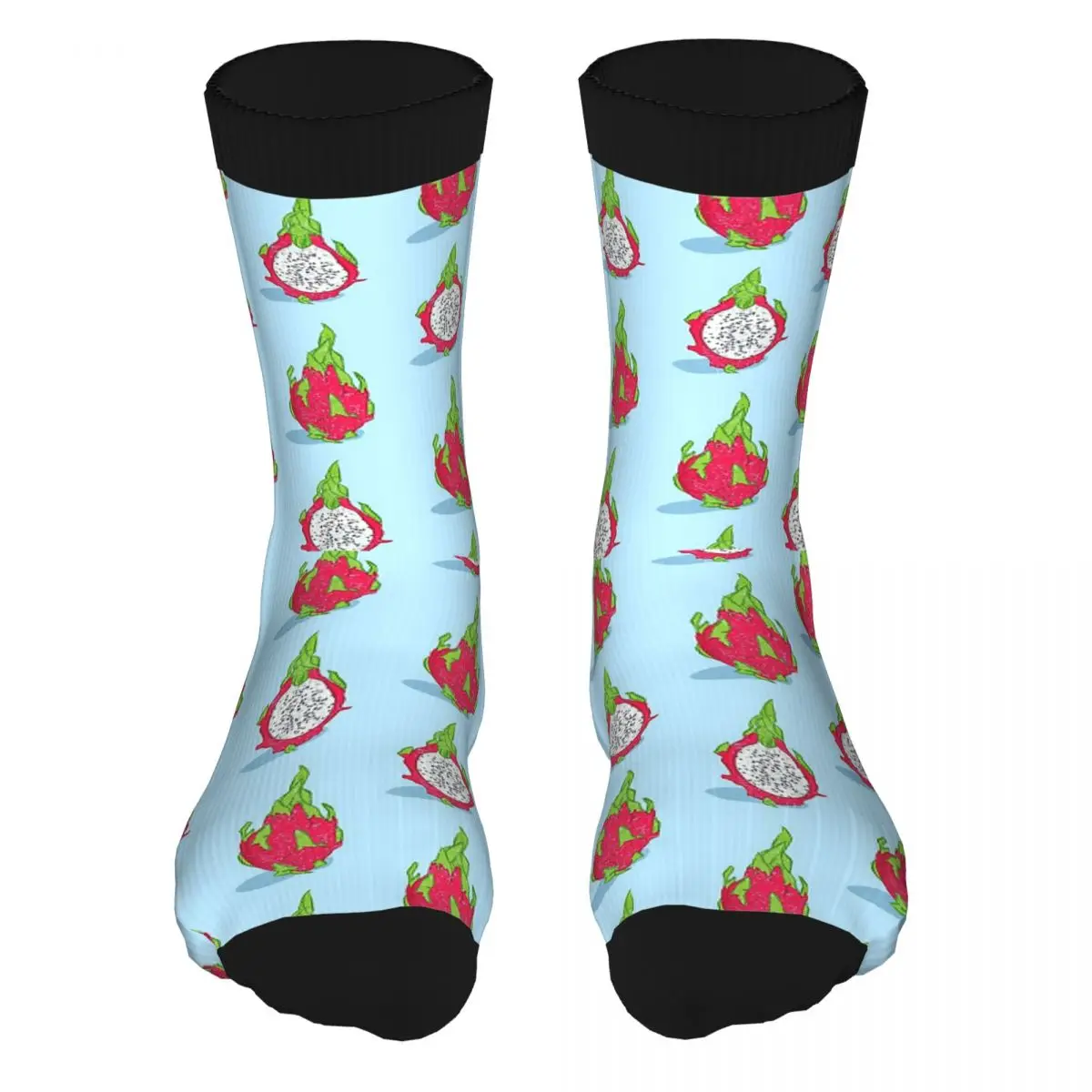

Men Dragon Fruit Thick Contrast Color Socks 90% Polyester Tops Fashion Thick Middle Tube Socks Gift Idea Men's Socks