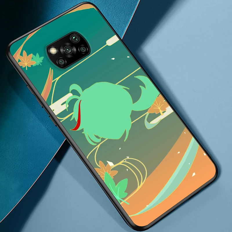 Силиконовый мягкий черный чехол для телефона Genshin Impact Game Xiaomi Poco X3 GT NFC M3 F3 C3 M2 F2 X2 Pro